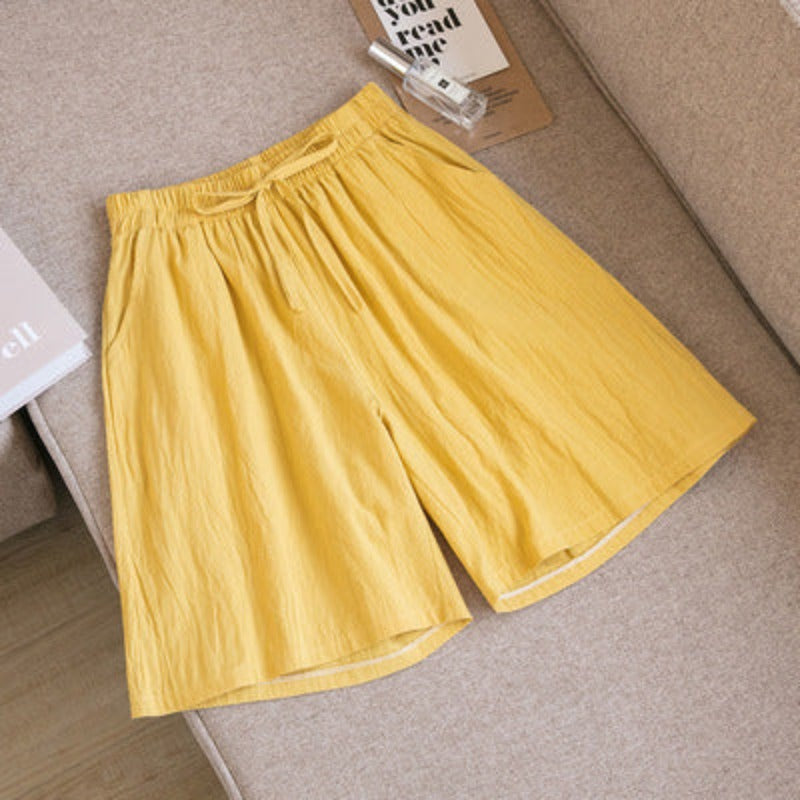 Short Feminino Solto de Linho Lana