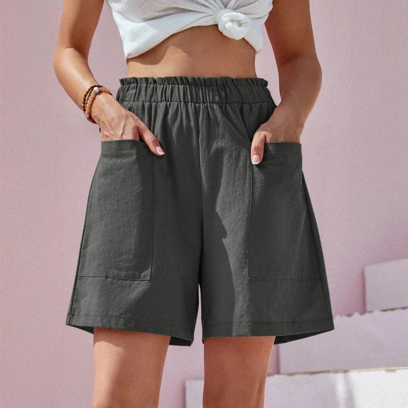 Short Feminino De Linho Sara